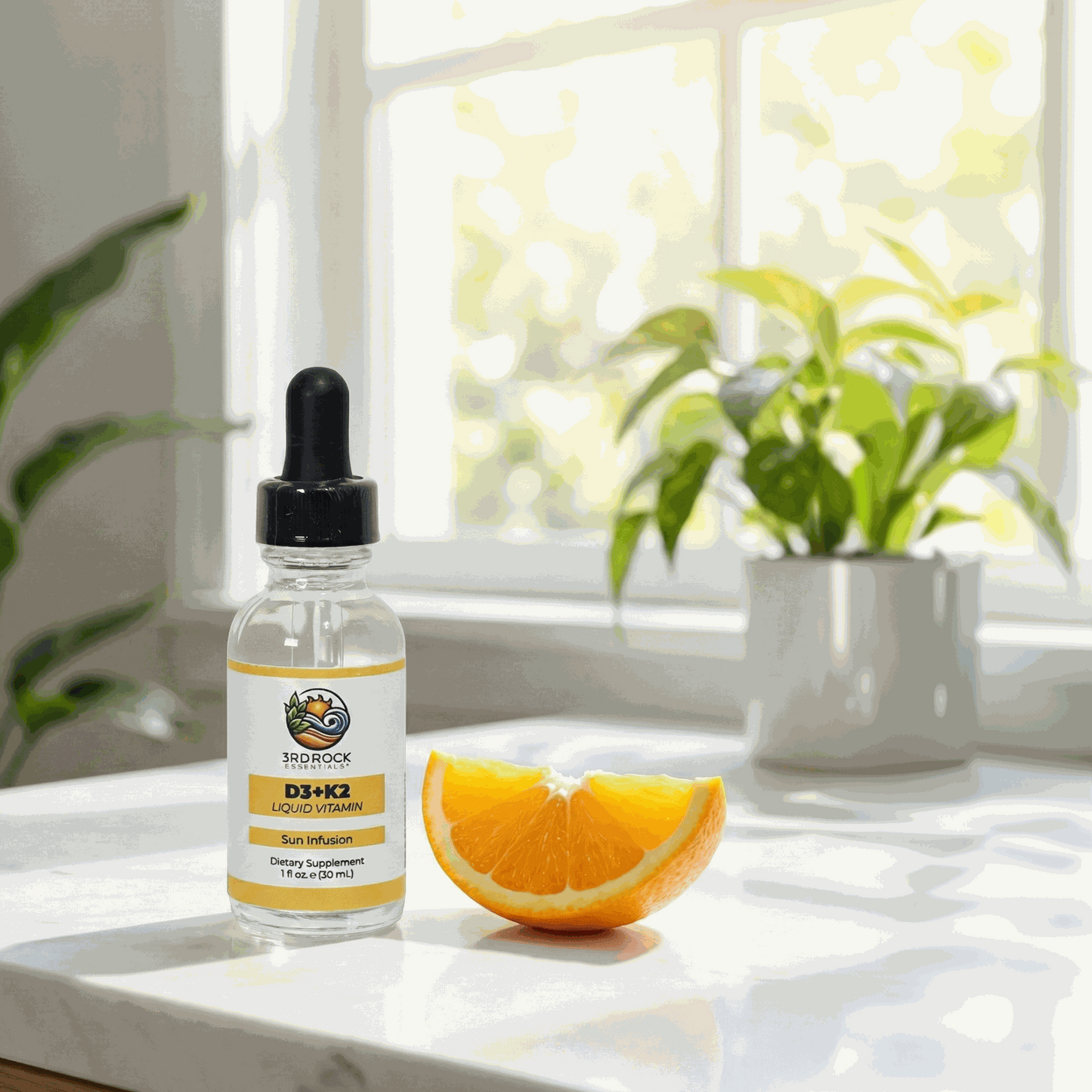 Vitamin D3 + K2 - Liquid Supplement (Chelated) — 1 fl oz - Trending Wellness Store