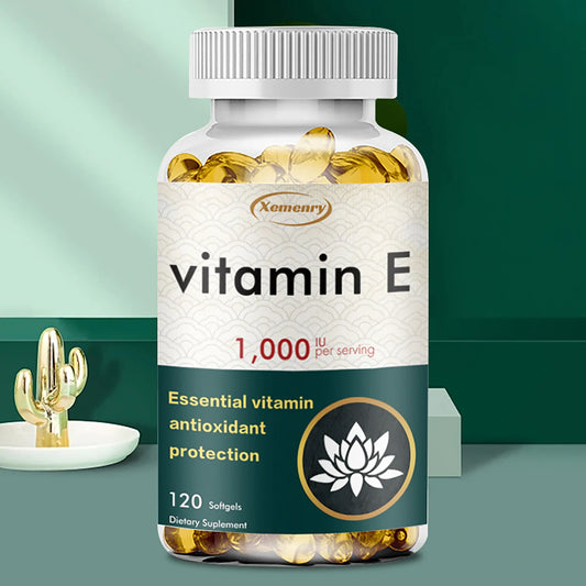 Vitamin E Supplement 1000IU - Antioxidant, Cellular Respiration, Skin Health - 120 Capsules - Trending Wellness Store