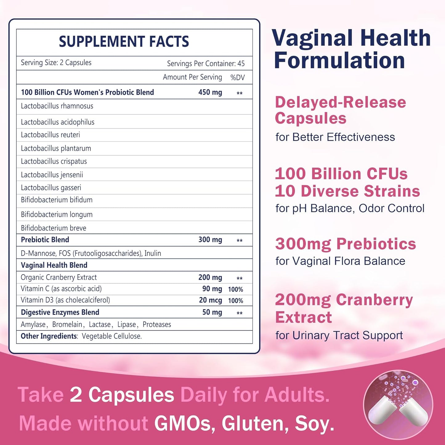 Women’s Vaginal Probiotics, 100 Billion CFUs - Trending Wellness Store