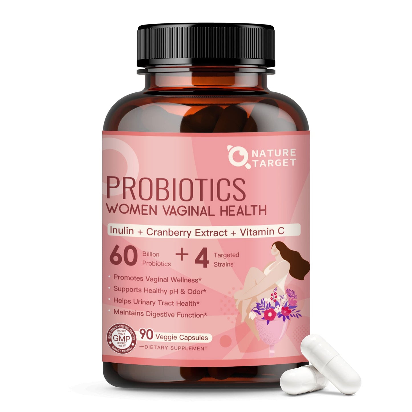 Women’s pH Balance Probiotic for Vaginal & Urinary Health, 90 Caps - Trending Wellness Store
