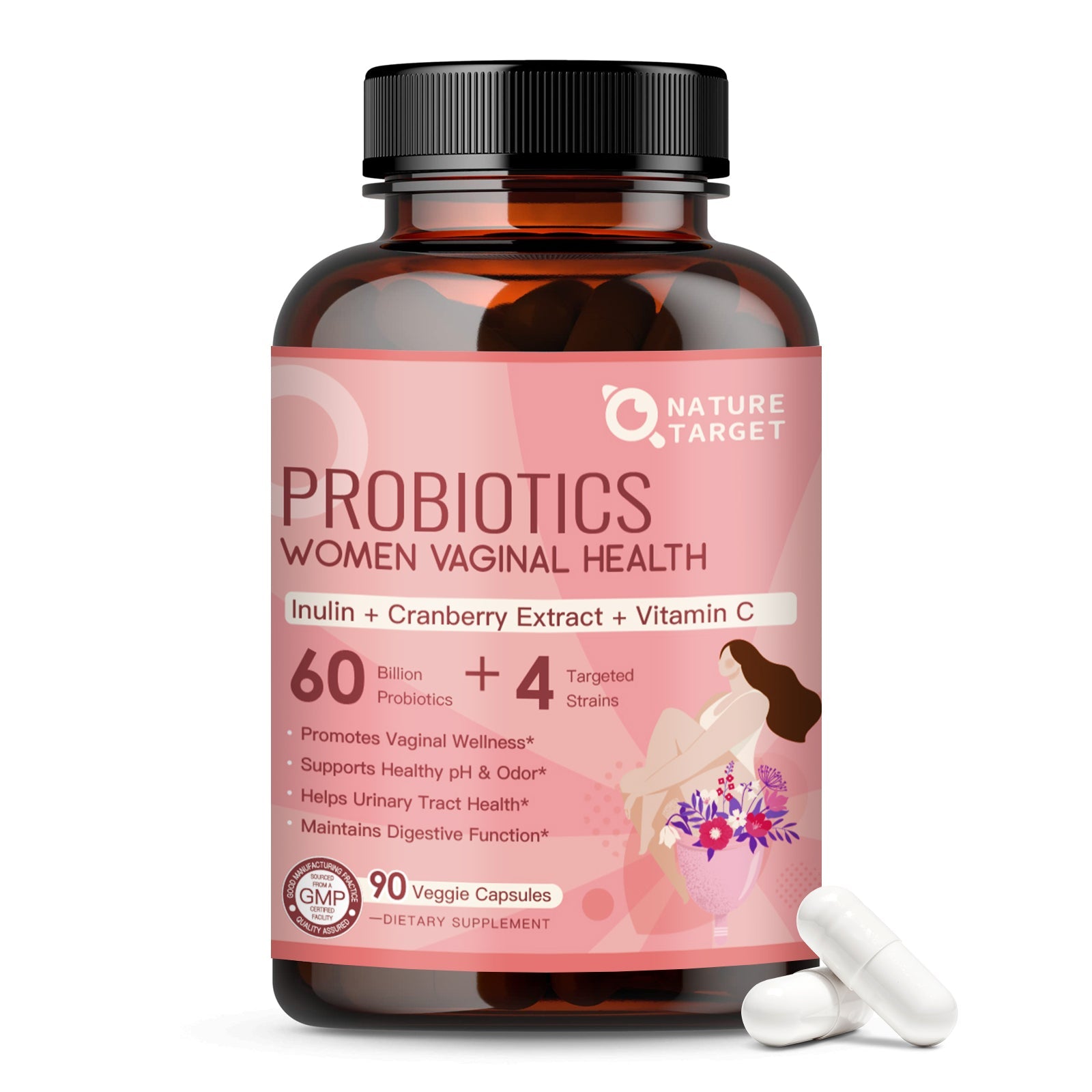 Women’s pH Balance Probiotic for Vaginal & Urinary Health, 90 Caps - Trending Wellness Store