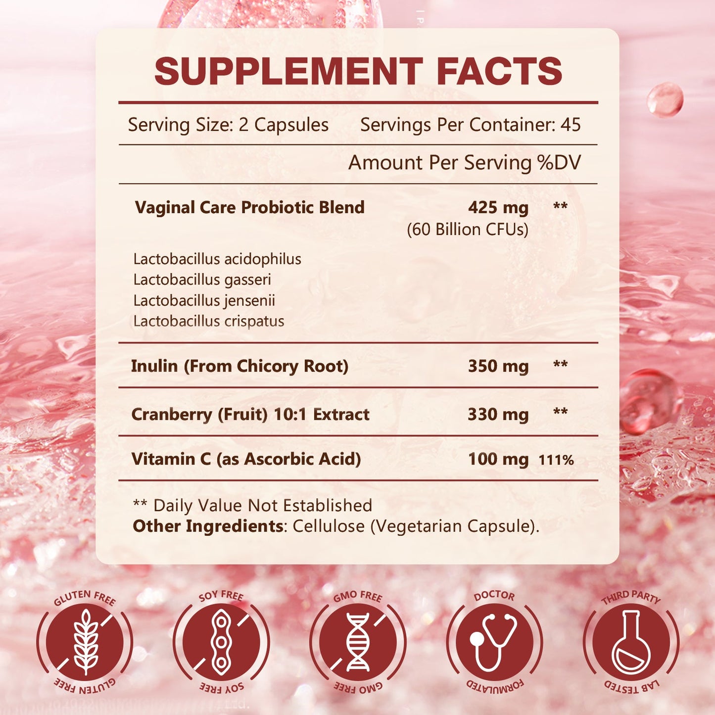 Women’s pH Balance Probiotic for Vaginal & Urinary Health, 90 Caps - Trending Wellness Store