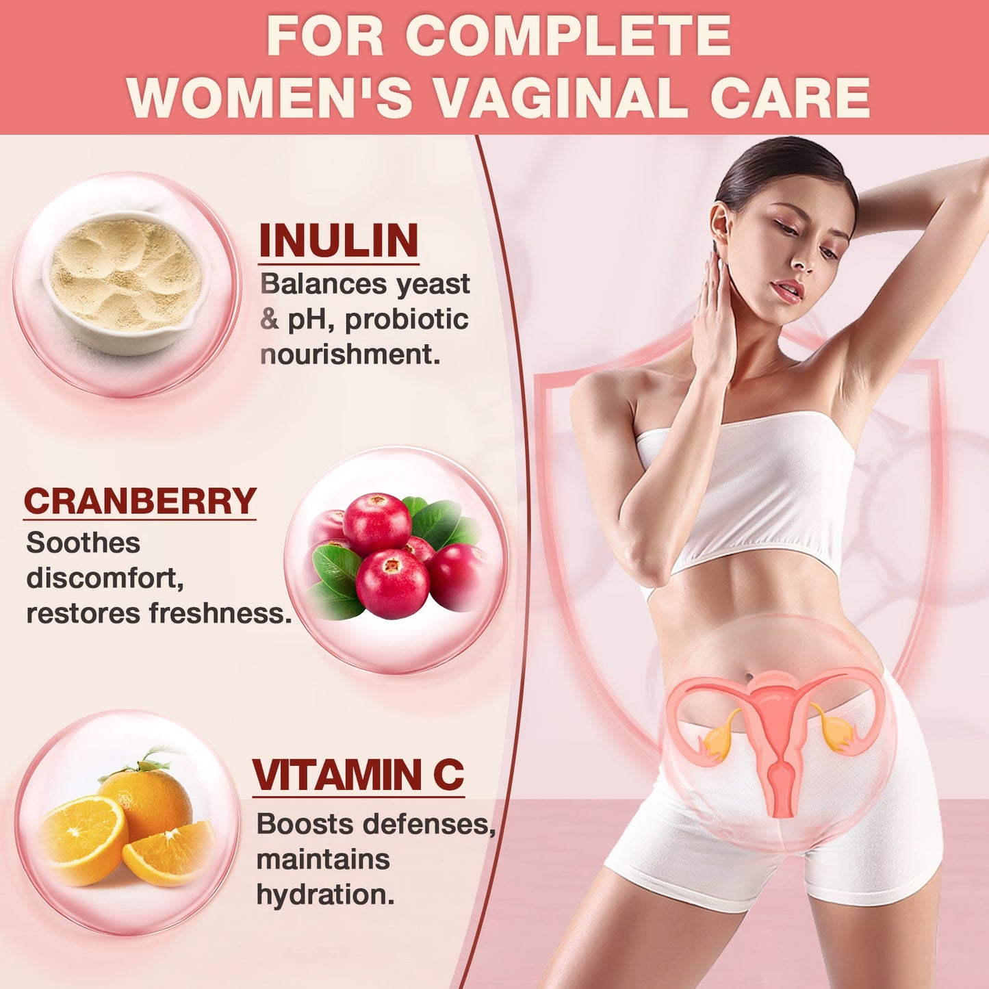 Women’s pH Balance Probiotic for Vaginal & Urinary Health, 90 Caps - Trending Wellness Store