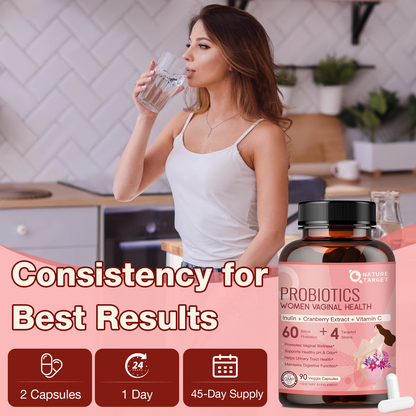 Women’s pH Balance Probiotic for Vaginal & Urinary Health, 90 Caps - Trending Wellness Store