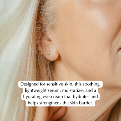 Wrinkle Smoothing Hydration Set for Sensitive Skin – Vegan, Gluten-Free 3-Piece Brightening & Firming Collection - Trending Wellness Store