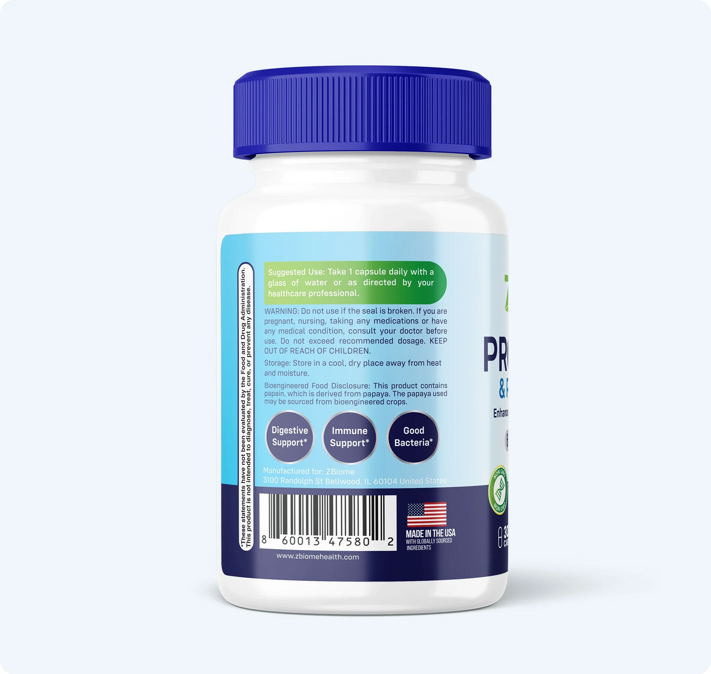 ZBIOME Probiotic + Prebiotic + Digestive Enzymes - Trending Wellness Store