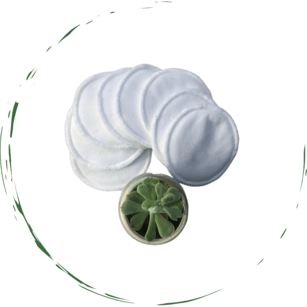 Reusable Facial Round Pads - 5 Pack Super Soft Bamboo Cotton Makeup Remover Cloths with Drawstring Laundry Bag, Washable Zero-Waste Eco Friendly Eco-Conscious Facial Rounds for All Skin Types