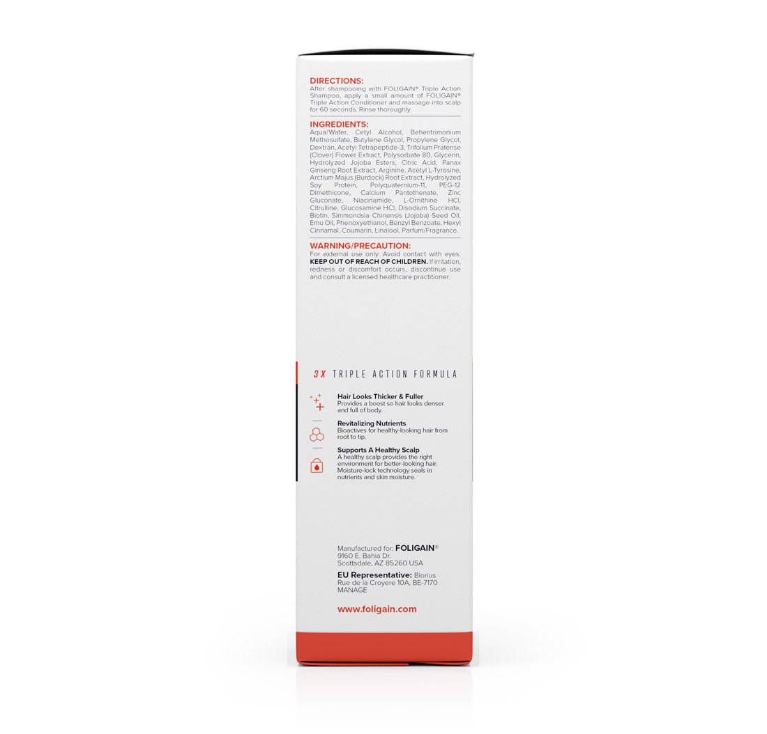 FOLIGAIN® Thinning Hair Shampoo and Conditioner Kit for Men with 2% TRIOXIDIL®