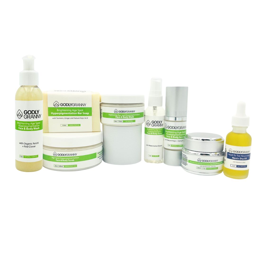 Brightening Age Spot/Hyperpigmentation Face & Body Moisturizing Cream w/Glycolic Acid + Green Tea (Naturally Scented)