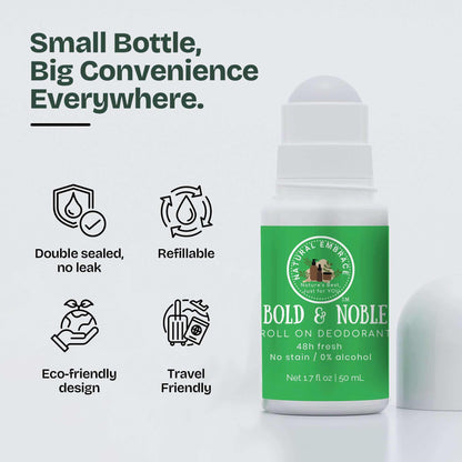 Natural Deodorant for Men - BOLD & NOBLE Natural Freshness for All-Day Protection
