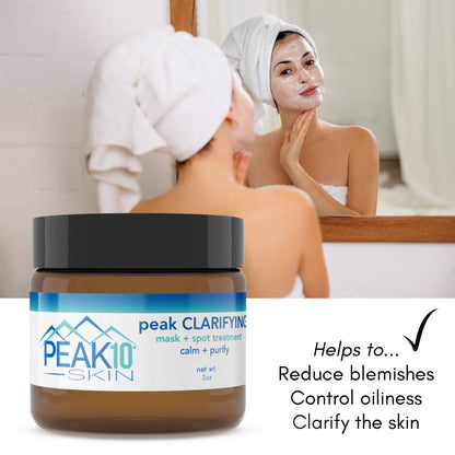 peak CLARIFYING mask + spot treatment | calm + purify 2oz - Trending Wellness Store