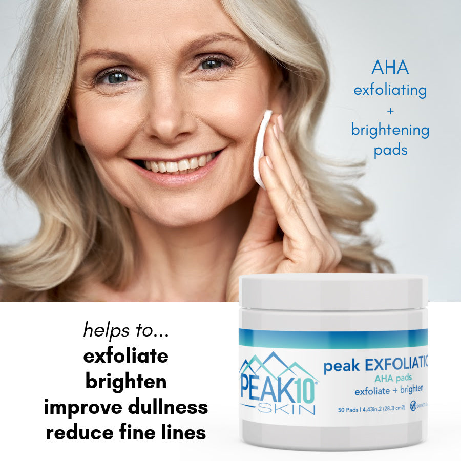 peak EXFOLIATION AHA pads exfoliate + brighten 50 Pads - Trending Wellness Store